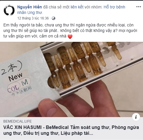 Vắc xin chữa ung thư của Nhật chưa được chứng nhận an toàn và hiệu quả vac xin chua ung thu cua nhat chua duoc chung nhan an toan va hieu qua