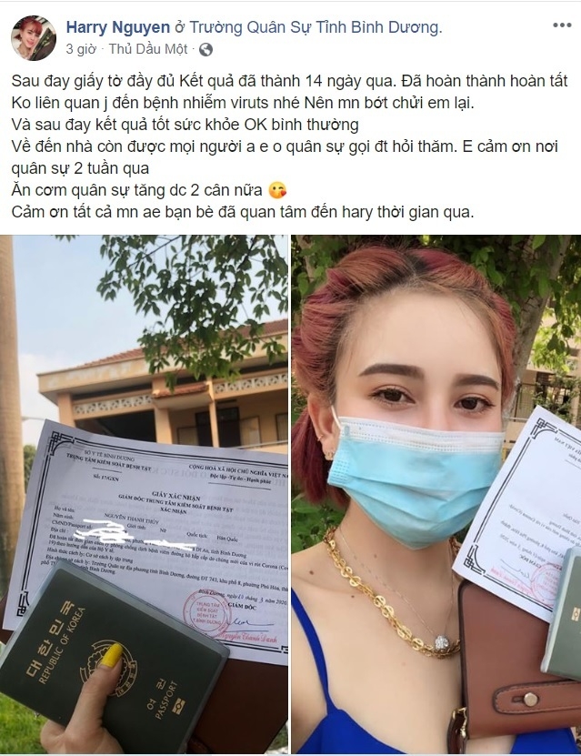Cô gái khoe trốn cách ly Covid-19 được về nhà, khoe ăn cơm quân sự tăng 2kg co gai khoe tron cach ly covid 19 duoc ve nha khoe an com quan su tang 2kg