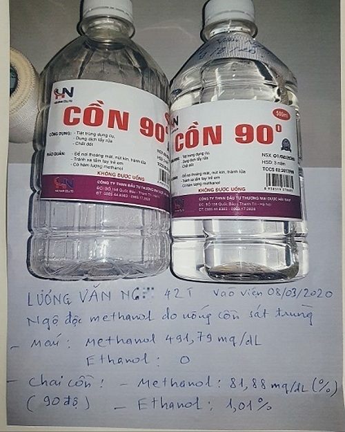 Pha cồn 90 độ thành rượu uống, người đàn ông ngộ độc nặng pha con 90 do thanh ruou uong nguoi dan ong ngo doc nang