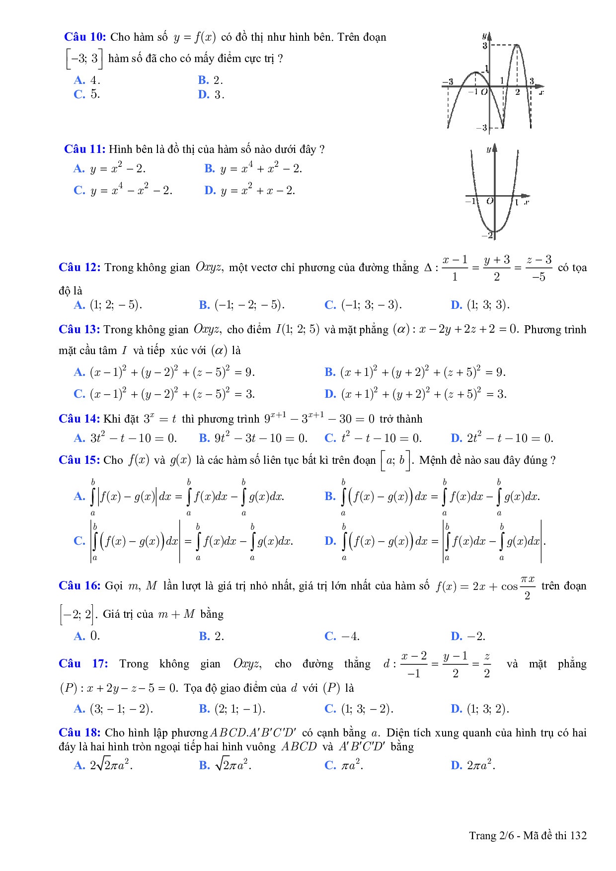 Đề thi thử THPT quốc gia 2019 môn Toán lần 3 có đáp án THPT chuyên ĐH Vinh de thi thu thpt quoc gia 2019 mon toan lan 3 co dap an thpt chuyen dh vinh