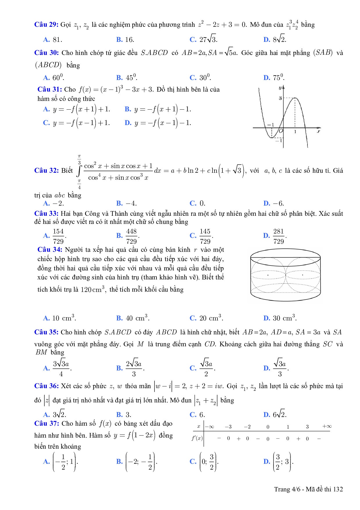 Đề thi thử THPT quốc gia 2019 môn Toán lần 3 có đáp án THPT chuyên ĐH Vinh de thi thu thpt quoc gia 2019 mon toan lan 3 co dap an thpt chuyen dh vinh