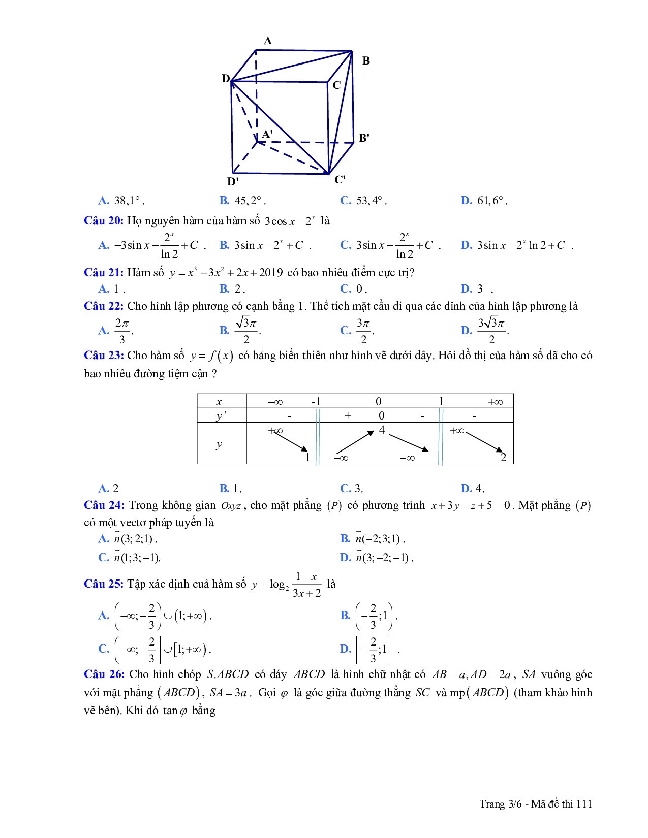 Đề thi thử THPT quốc gia 2019 môn Toán lần 4 THPT chuyên Bắc Giang de thi thu thpt quoc gia 2019 mon toan lan 4 thpt chuyen bac giang