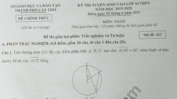 goi y dap an de thi tuyen sinh lop 10 mon van so gddt can tho 2019