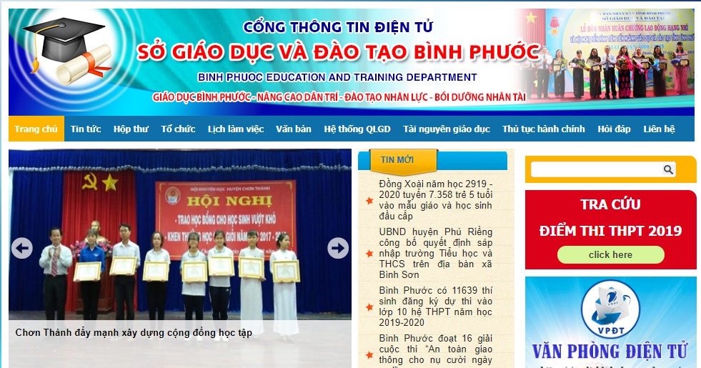 Tra cứu điểm thi tuyển sinh lớp 10 Bình Phước năm 2019 tra cuu diem thi tuyen sinh lop 10 binh phuoc nam 2019