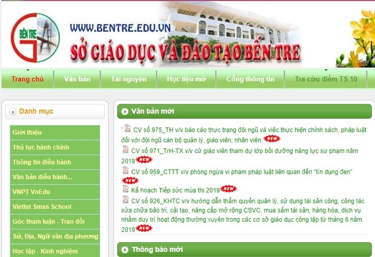Điểm chuẩn lớp 10 tỉnh Bến Tre năm 2019 diem chuan lop 10 tinh ben tre nam 2019