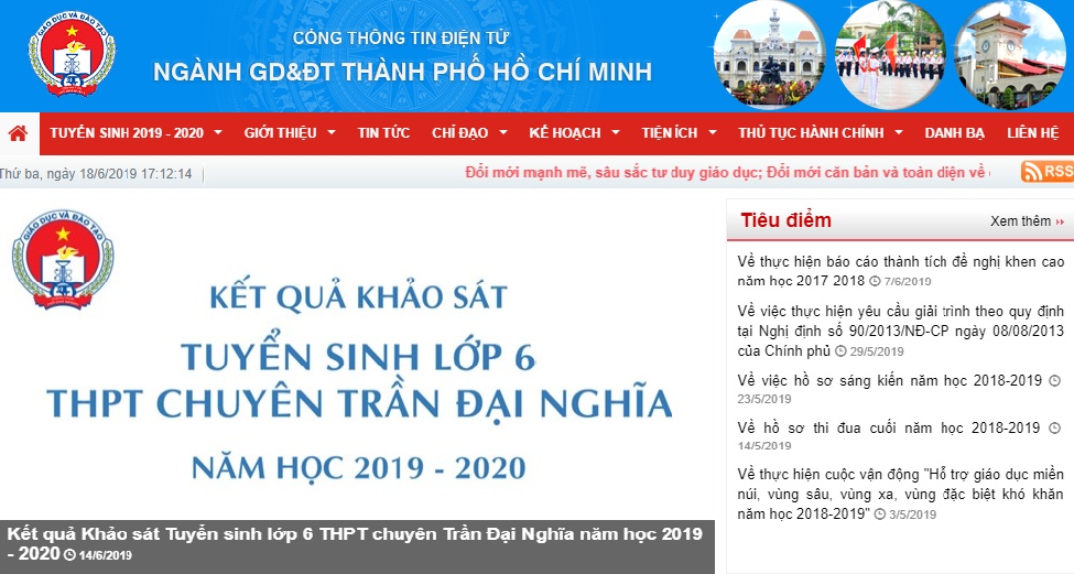 Điểm chuẩn lớp 10 ở TP HCM năm 2019 diem chuan lop 10 o tp hcm nam 2019