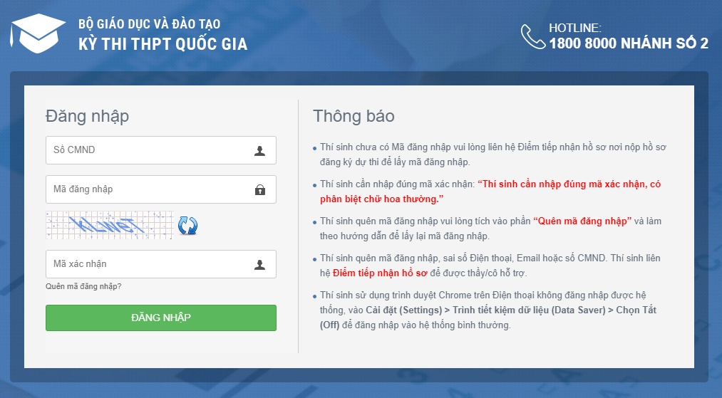 tra cuu diem thi thpt quoc gia 2019 o vinh phuc