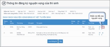 Hướng dẫn cách thay đổi nguyện vọng xét tuyển đại học 2019 huong dan cach thay doi nguyen vong xet tuyen dai hoc 2019