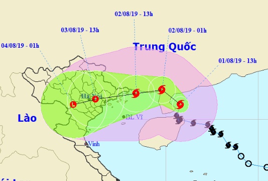 du bao thoi tiet ngay 28 bao so 3 vao dat lien quang ninh va hai phong mua rat lon