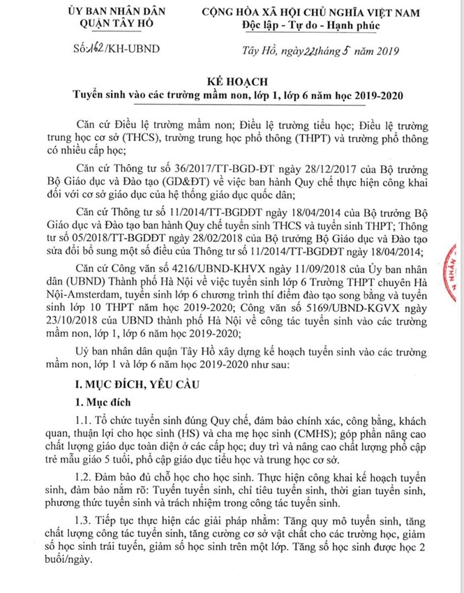 Trường thu học phí 20 triệu hoạt động chui, quận Tây Hồ vẫn ký tên cho tuyển sinh truong thu hoc phi 20 trieu hoat dong chui quan tay ho van ky ten cho tuyen sinh