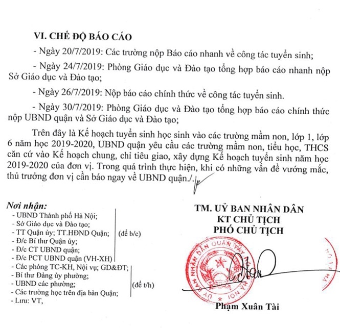 Trường thu học phí 20 triệu hoạt động chui, quận Tây Hồ vẫn ký tên cho tuyển sinh truong thu hoc phi 20 trieu hoat dong chui quan tay ho van ky ten cho tuyen sinh