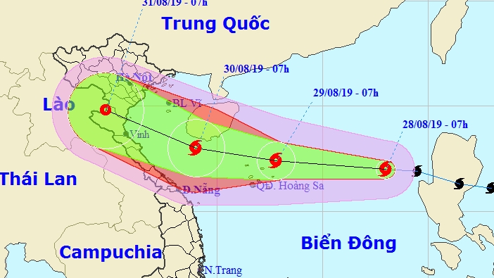 bao so 4 giat cap 12 huong thang vao cac tinh nghe an quang binh