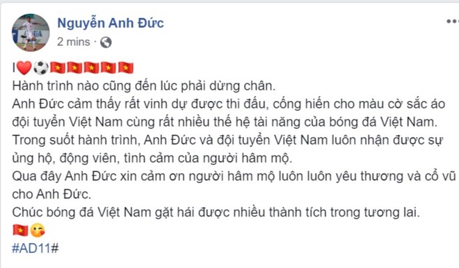 Sau trận Việt Nam – Thái Lan, Anh Đức từ biệt đội tuyển bóng đá quốc gia sau tran viet nam thai lan anh duc tu biet doi tuyen bong da quoc gia