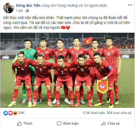 u22 viet nam indonesia bui tien dung nhan sai cam on nguoi ham mo