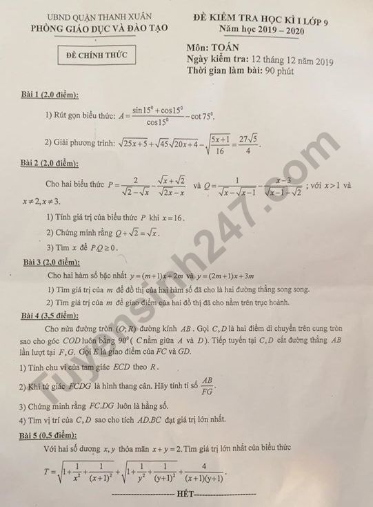 Hi hữu 3.000 học sinh lớp 9 Hà Nội phải thi lại môn Toán vì... điểm quá thấp ha noi 3000 hoc sinh lop 9 phai thi lai mon toan vi diem duoi trung binh