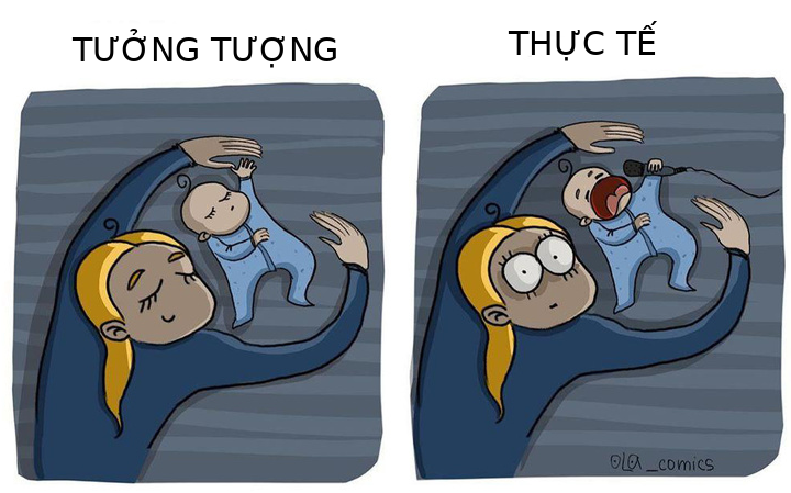 Bộ tranh hài hước nhưng chân thực về cuộc sống khi có con nhỏ bo tranh cuc di dom ve cuoc song nhung ba me nuoi con nho