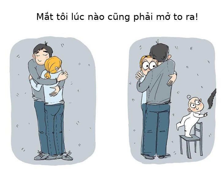 Bộ tranh hài hước nhưng chân thực về cuộc sống khi có con nhỏ bo tranh cuc di dom ve cuoc song nhung ba me nuoi con nho