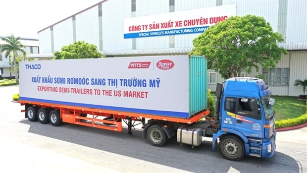 Vietnamese largest automaker exports 50 semi-trailers to US Vietnamese largest automaker exports 50 semi-trailers to US