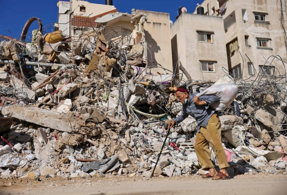 A building destroyed by Israeli bombardment in Gaza City on Wednesday.Mohammed Abed / AFP A building destroyed by Israeli bombardment in Gaza City on Wednesday.Mohammed Abed / AFP