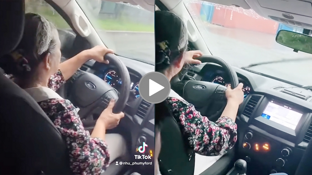 Năng lượng tích cực: Cụ bà lái xe bán tải Năng lượng tích cực: Cụ bà lái xe bán tải