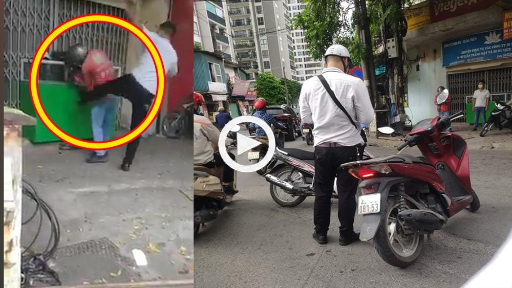 Sau va chạm giao thông, shipper bị thanh niêm đi SH hành hung Sau va chạm giao thông, shipper bị thanh niêm đi SH hành hung