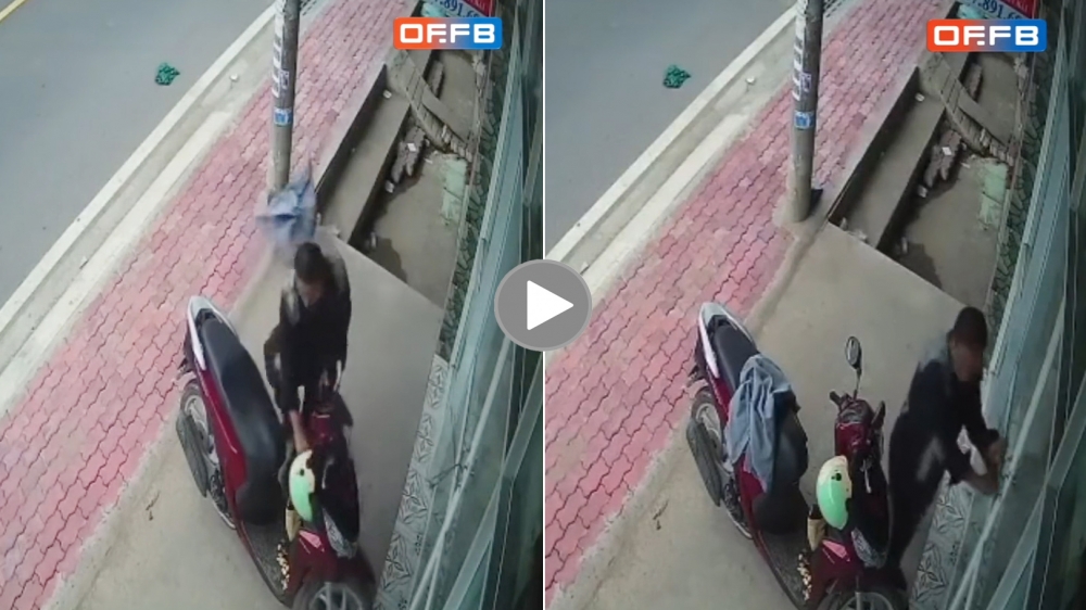 Tên trộm khoá cửa nhà rồi 'thản nhiên' lấy xe máy Tên trộm khoá cửa nhà rồi 'thản nhiên' lấy xe máy