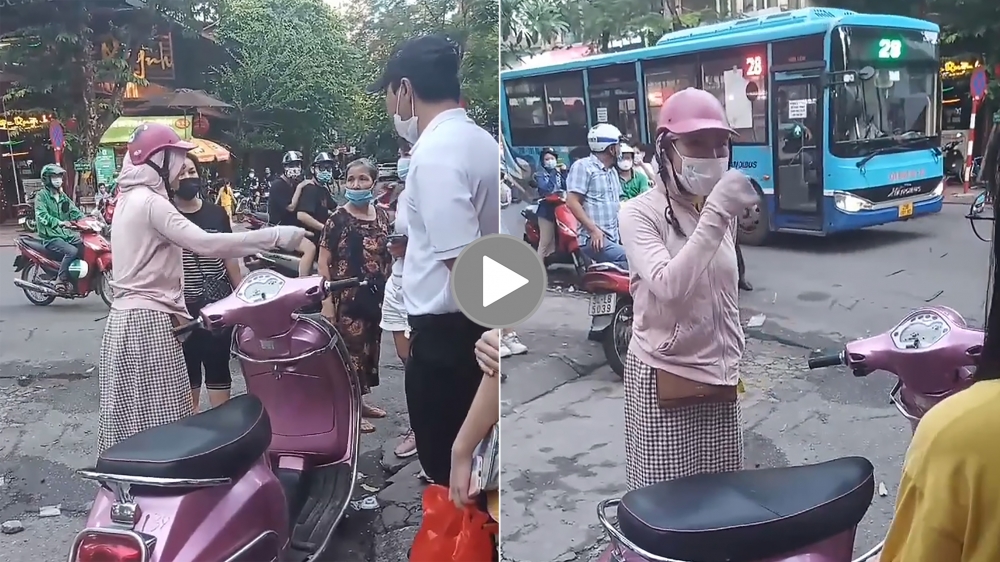 Sau va chạm giao thông “nữ Ninja” cầm vật nhọn cào xước ô tô Sau va chạm giao thông “nữ Ninja” cầm vật nhọn cào xước ô tô