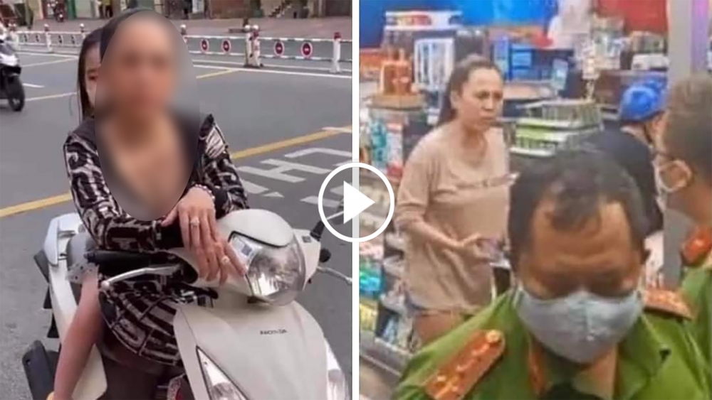 Người phụ nữ không đeo khẩu trang còn lớn tiếng cự cãi Người phụ nữ không đeo khẩu trang còn lớn tiếng cự cãi