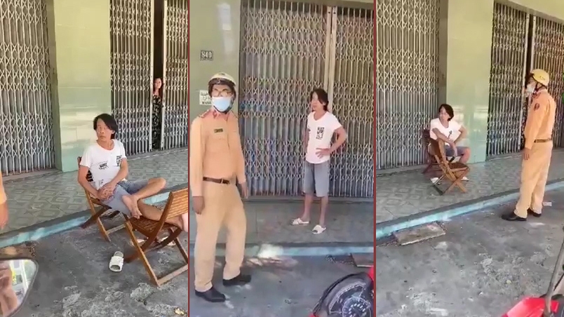Người đàn ông vác ghế tấn công tổ tuần tra vì bị nhắc nhở đeo khẩu trang Người đàn ông vác ghế tấn công tổ tuần tra vì bị nhắc nhở đeo khẩu trang