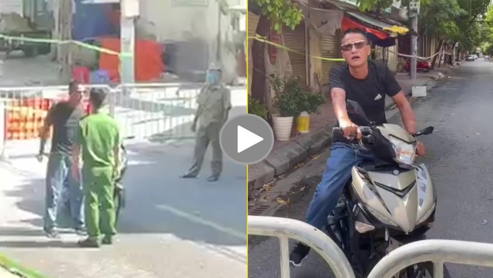 Thanh niên không khẩu trang, ngang ngược bóp cổ công an tại chốt kiểm dịch Thanh niên không khẩu trang, ngang ngược bóp cổ công an tại chốt kiểm dịch