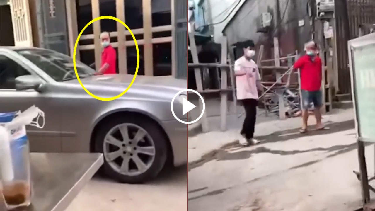 Tự tay nhấc tung hàng rào sắt, tài xế Mercedes thông chốt kiểm dịch Tự tay nhấc tung hàng rào sắt, tài xế Mercedes thông chốt kiểm dịch