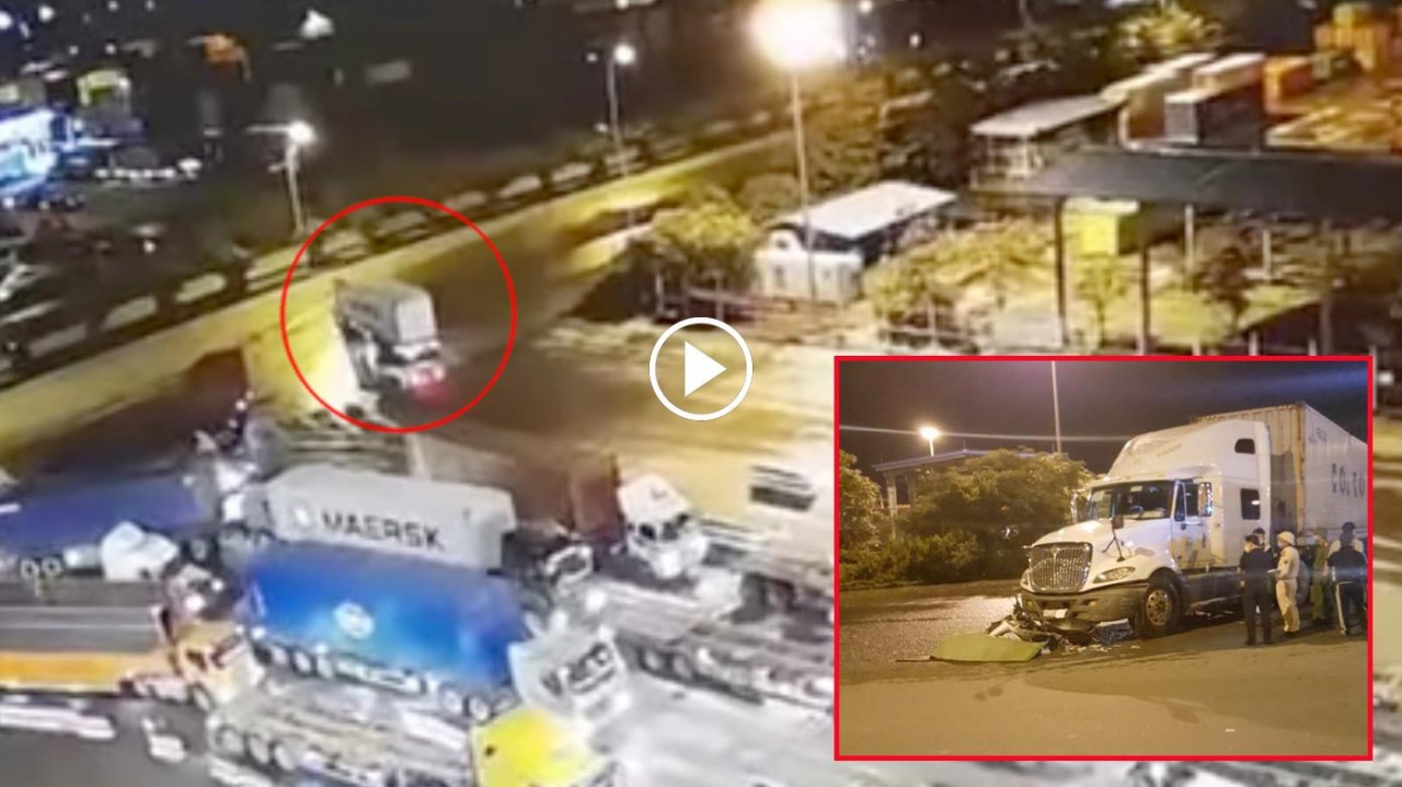 Khoảnh khắc cắt mặt xe Container đang rẽ nam thanh niên bị xe khác cán tử vong Rẽ cắt mặt container, nam thanh niên “gặp nạn”