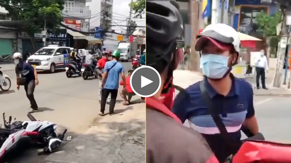 Nhức mắt với màn bắt nạt nam shiper của nhóm côn đồ “hung hãn”
