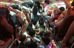 video thot tim canh bon nuoc tu xe ban tai roi xuong lan loc duoi long duong