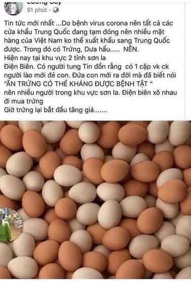 Sẽ xử lý người tung tin đồn ăn trứng luộc chống được virus corona se xu ly nguoi tung tin don an trung luoc chong duoc virus corona