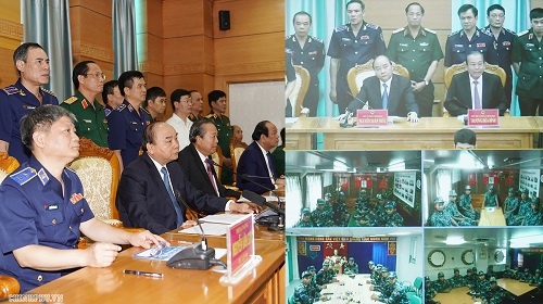 Thủ tướng Nguyễn Xuân Phúc thăm và làm việc với Bộ tư lệnh Cảnh sát biển thu tuong nguyen xuan phuc tham va lam viec voi bo tu lenh canh sat bien