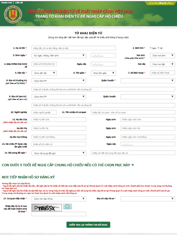 huong dan cach lam ho chieu online don gian nhat