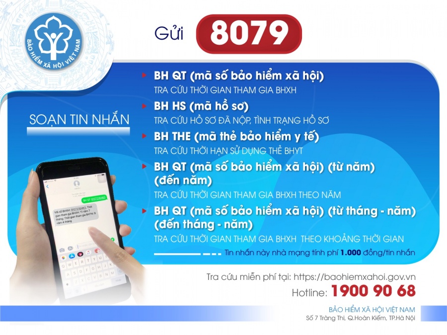 Hướng dẫn tra cứu BHXH, BHYT bằng tin nhắn chỉ với 1.000 đồng huong dan tra cuu bhxh bhyt bang tin nhan chi voi 1000 dong