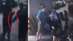 cua kinh chung cu roi trung o to nhieu nguoi uong tra da may man thoat nan