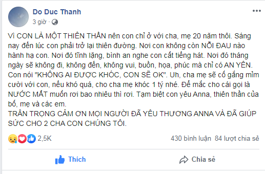 Nghệ sĩ Việt xót thương con gái đạo diễn "những ngọn nến trong đêm" qua đời vì ung thư nghe si viet xot thuong con gai dao dien nhung ngon nen trong dem qua doi vi ung thu