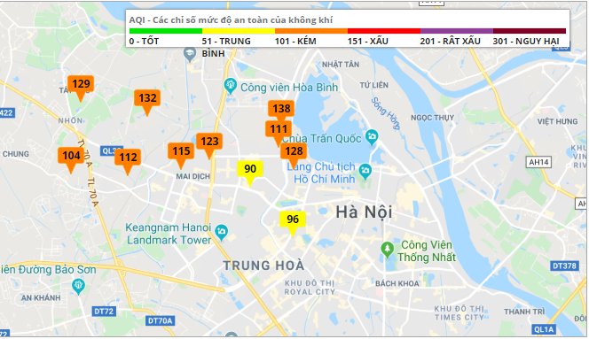 Hà Nội mù mịt "chìm" trong bầu không khí ô nhiễm nặng ha noi mu mit chim trong bau khong khi chat luong kem