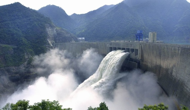Đập Tiểu Loan do Trung Quốc xây dựng trên đoạn sông Mekong mà nước này quản lý. Ảnh: Xinhua. 1720 dap tieu loan trung quoc