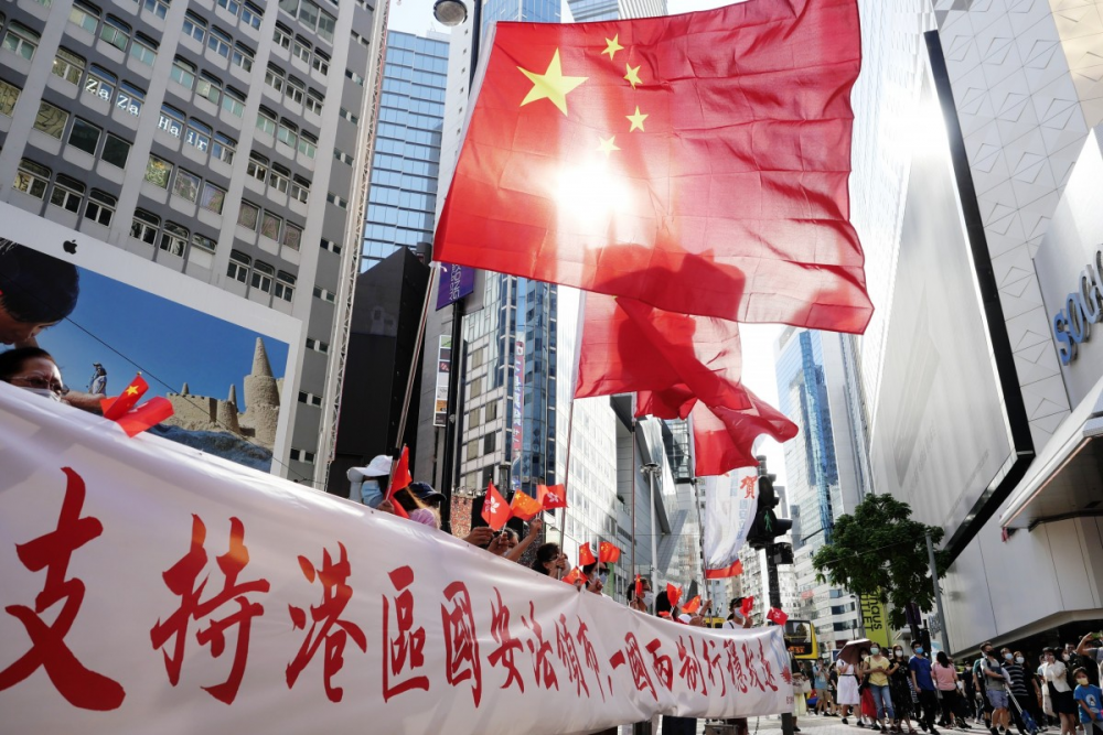 Người Hong Kong ủng hộ luật an ninh mới ăn mừng 4455 1