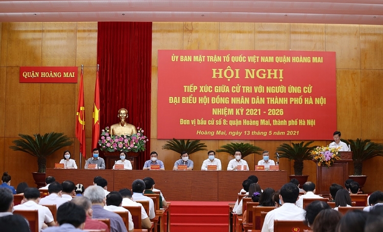 Cử tri quận Hoàng Mai nhất trí cao với chương trình hành động của các ứng cử viên đại biểu HĐND TP Hà Nội nhiệm kỳ 2021-2026 Cử tri quận Hoàng Mai nhất trí cao với chương trình hành động của các ứng cử viên đại biểu HĐND TP Hà Nội nhiệm kỳ 2021-2026