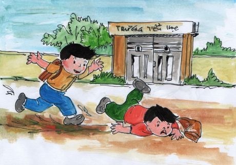 Trượt té, bé gái bị cây tre cảnh đâm thủng hậu môn truot te be gai bi cay tre canh dam thung hau mon