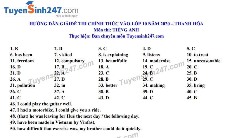 undefined 5352 dap an de thi anh van tuyen sinh lop 10 vao thpt tinh thanh hoa0