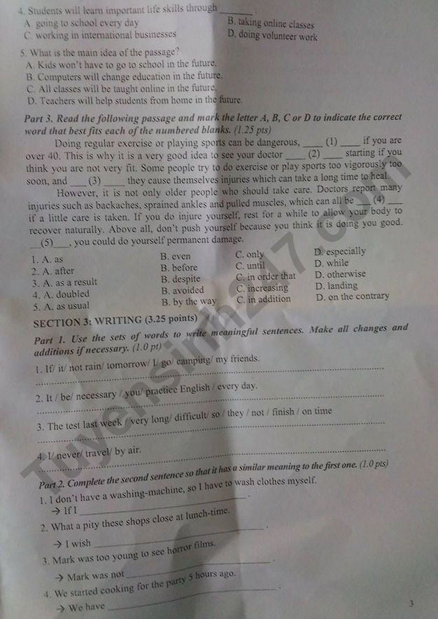 undefined 0310 dap an de thi anh van tuyen sinh lop 10 vao thpt tinh ninh thuan 3
