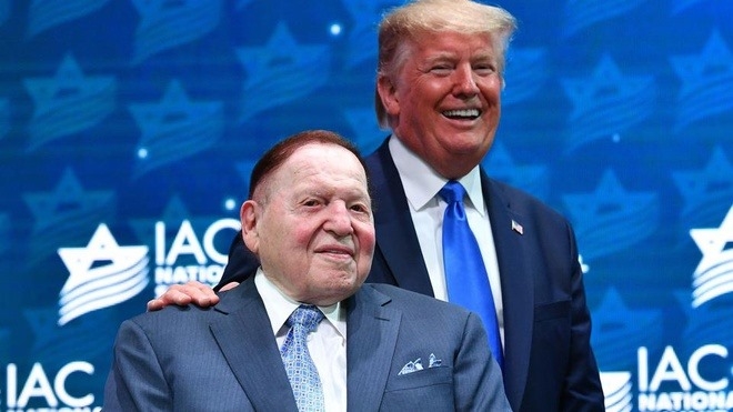 Ông trùm sòng bạc Adelson ước tính ủng hộ Tổng thống Trump số tiền kỷ lục 250 triệu USD Ông trùm sòng bạc Adelson ước tính ủng hộ Tổng thống Trump số tiền kỷ lục 250 triệu USD