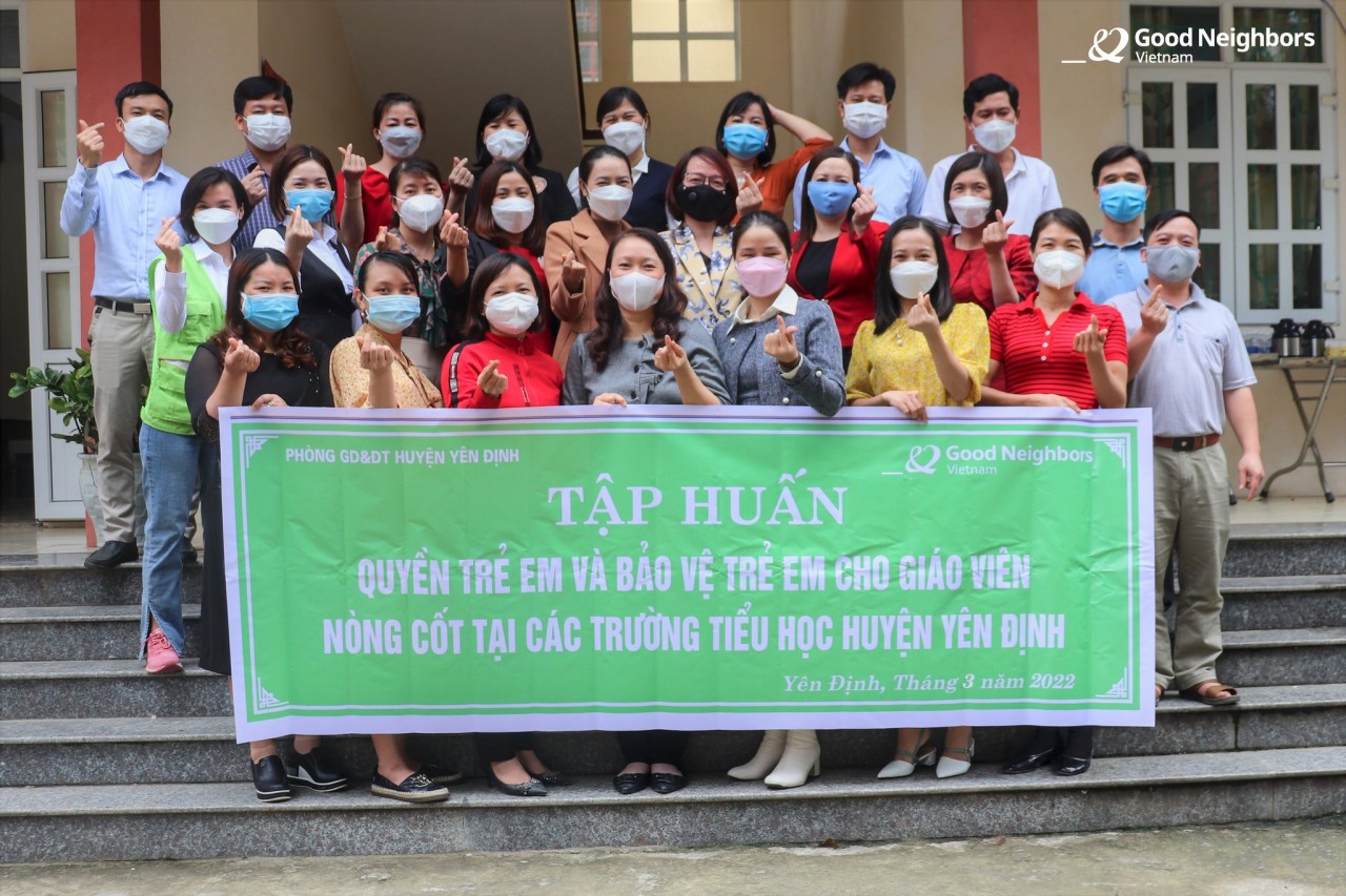 GNI tập huấn kỹ năng bảo vệ trẻ em cho 30 giáo viên tại Thanh Hóa