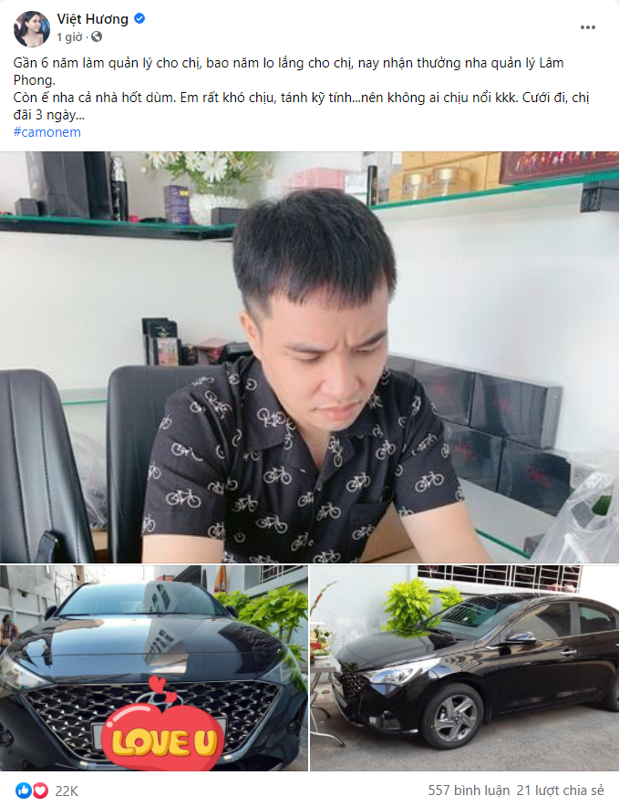 Tin Showbiz Việt ngày 3/5: Ca sĩ Đạt G xác nhận yêu vợ cũ Hoài Lâm, Việt Hương mua tặng xế hộp cho quản lý Tin Showbiz Việt ngày 3/5: Ca sĩ Đạt G xác nhận yêu vợ cũ Hoài Lâm, Việt Hương mua tặng xế hộp cho quản lý